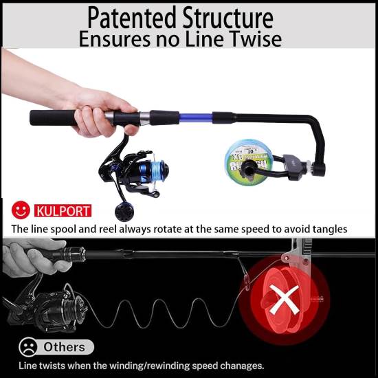 Kulport Fishing Line Spooler Adjustable Portable Reel Spooling Station