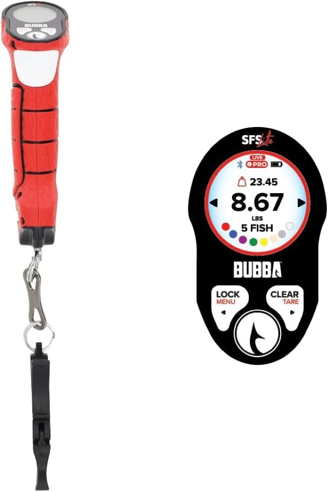 Bubba Smart Fish Scale LITE with Bluetooth app connectivity, LED screen and 60lb capacity for modern anglers