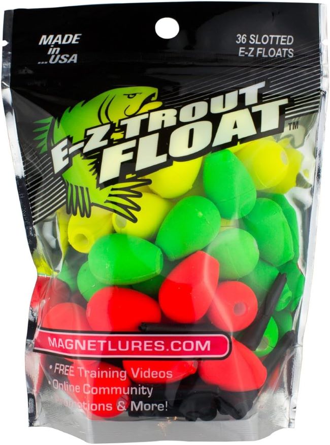 Trout Magnet E-Z Trout Floats slotted fishing bobbers for freshwater and saltwater strike indicators set