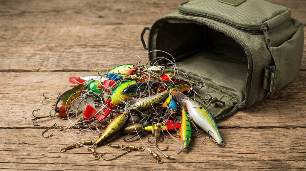 Durable nylon tackle bag with multiple pockets for easy access