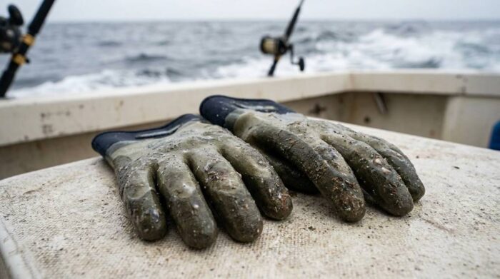 Leather fishing gloves conditioned and stored properly