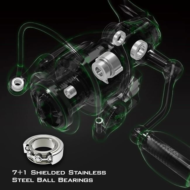 Lightweight KastKing Spartacus II fishing reel for freshwater and inshore fishing