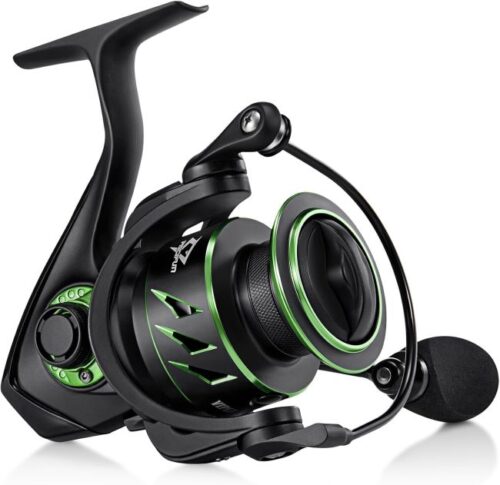 Piscifun Viper X fishing reel mounted on a rod in Michigan
