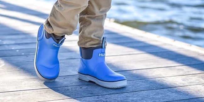 HUK Kids Rogue Wave waterproof boots designed for fishing and outdoor adventures