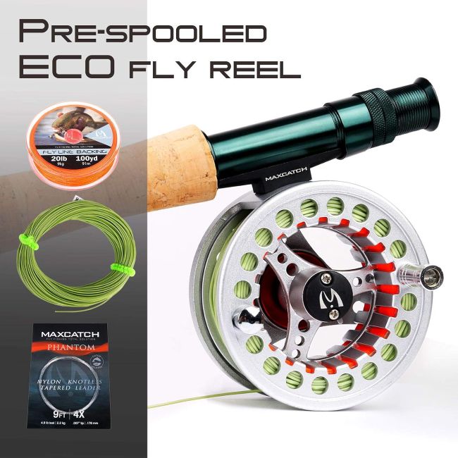 Maxcatch ECO fly reel with large arbor design for freshwater anglers