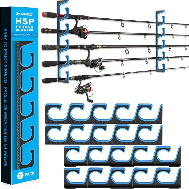 PLUSINNO H5 aluminum fishing rod holders keeping rods secure and accessible during Montana fishing trips