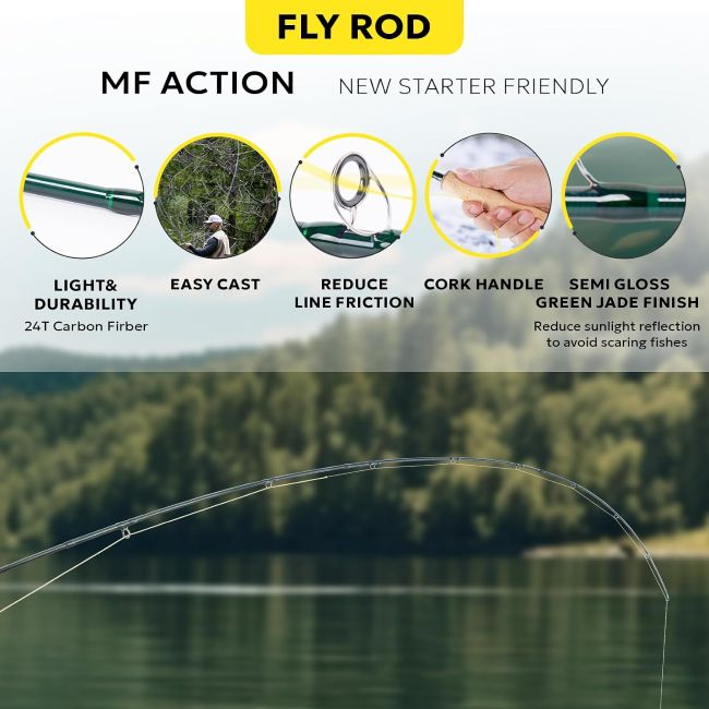 SF Fly Fishing Combo with lightweight rod and complete tackle setup