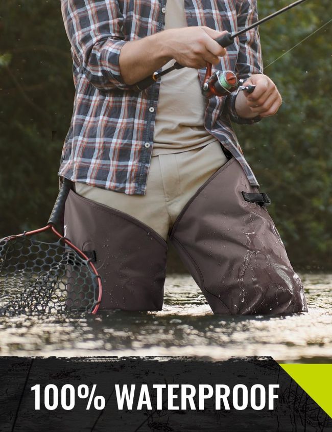 TIDEWE Fishing Hip Waders with adjustable belt and durable boots for outdoor use