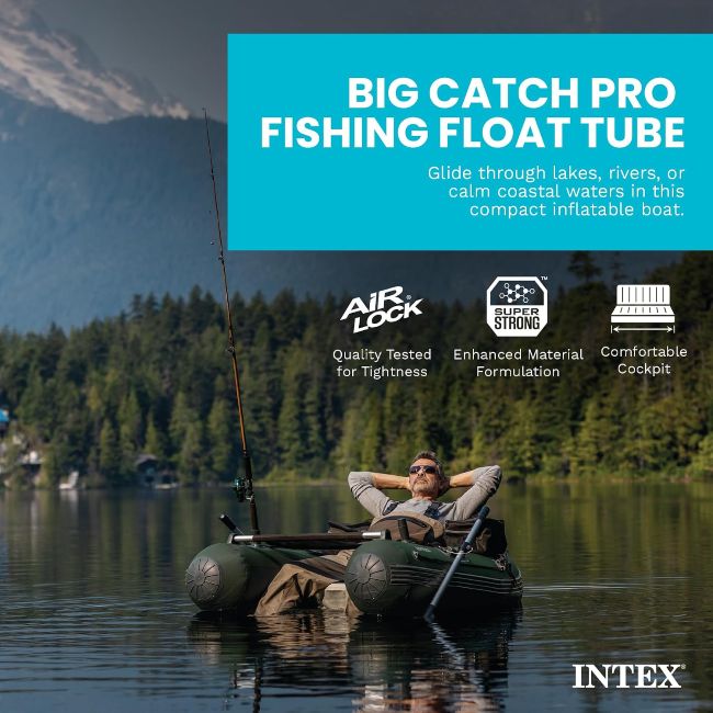 INTEX inflatable fishing float tube for anglers