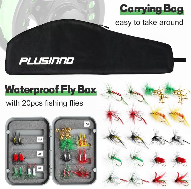 PLUSINNO Fly Fishing Rod Combo with included accessories