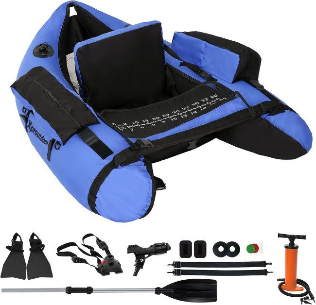Xproutdoor Fishing Float Tube with rod holder