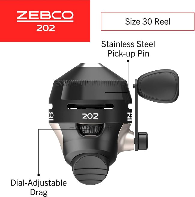 Zebco 202 spincast reel for anglers